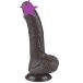 Lovetoy - 7.5" 微曲带包皮仿真阳具 - 啡色 照片-2