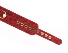 Liebe Seele - Rosy Lamb Leather Collar w Leash - Red photo