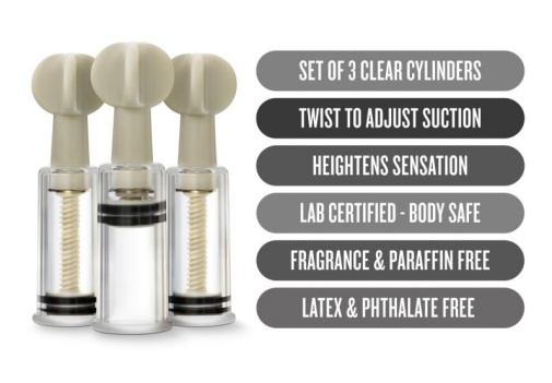 Temptasia - Clit And Nipple Twist Suckers Set - Clear photo