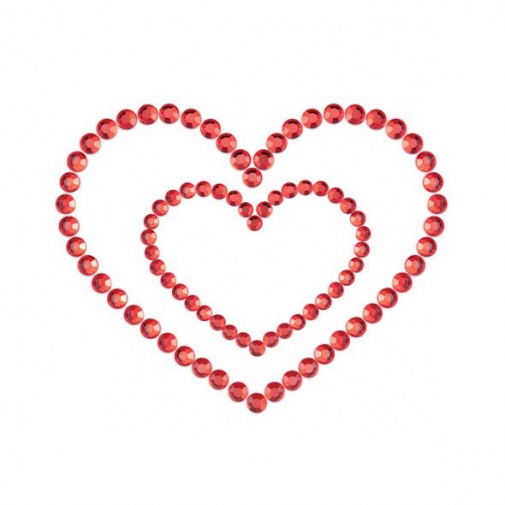 Bijoux Indiscrets - Mimi Heart Nipple Covers - Red photo