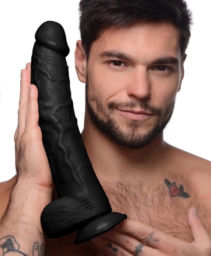 Master Cock - Hung Harry 11.75" Dildo w Balls - Black photo