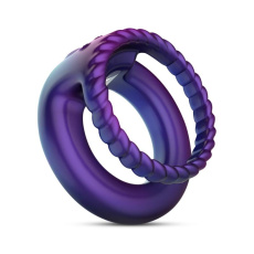 Hueman - Jupiter Vibro Cock & Ball Ring - Purple photo