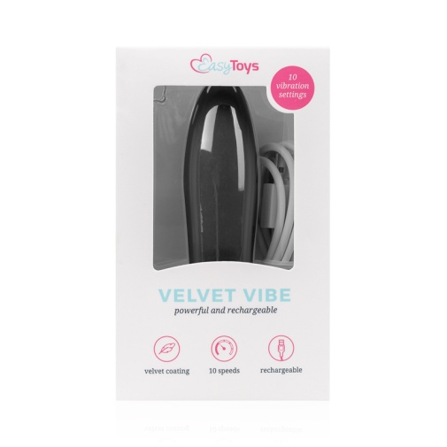 Easytoys - Velvet 子弹型震蛋 - 黑色 照片