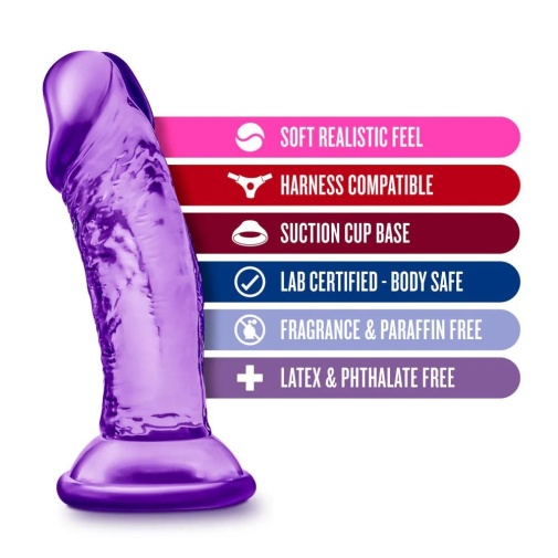 B Yours - Sweet 初学者吸盘假阳具 10cm - 紫色 照片