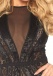 Leg Avenue - Velvet and Lace Starburst Deep-V Teddy - Black - M photo-3