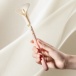 Zalo - Calla 双端柔软花瓣震动器 - 樱花粉红色 照片-4