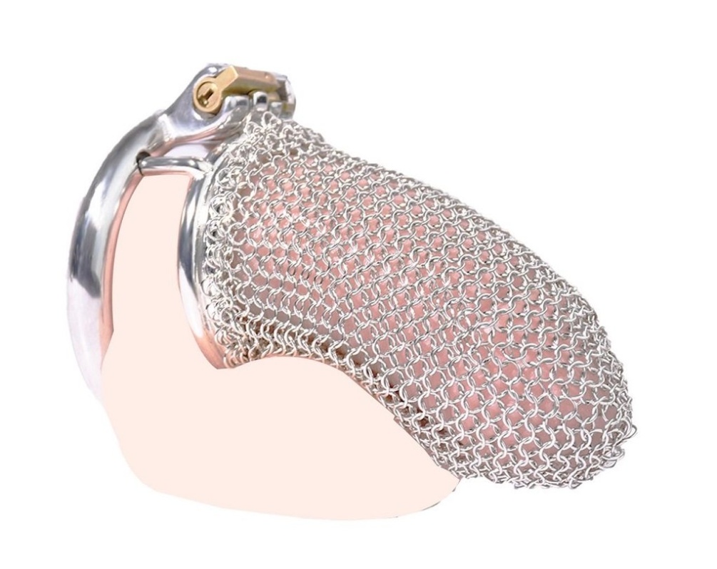 Introducing our Steel Mesh Chastity Cage in Size Large (... Kiotos - Mesh Chastity Cage L photo-6
