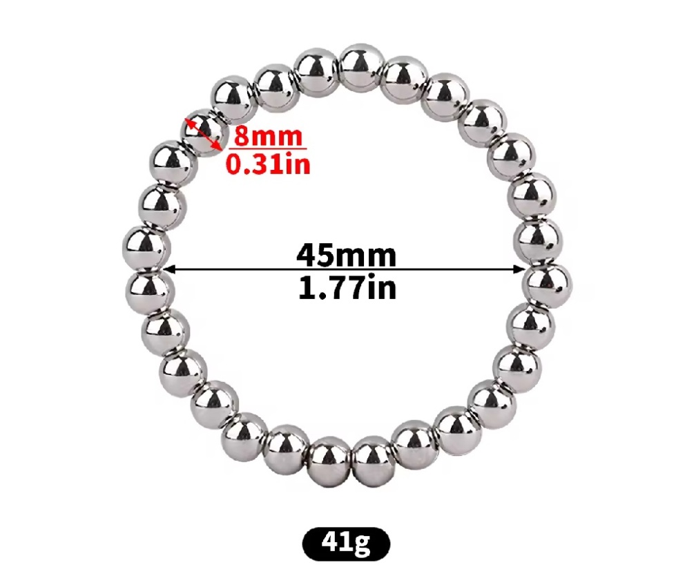 Material: 304 Stainless steel
Size: 45mm
Net weight: 41g FAAK - Metal Cock Ring 45mm - Silver photo-2