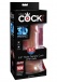 King Cock - 三倍密度仿真阳具连阴囊 6.5" - 焦糖色 照片-9