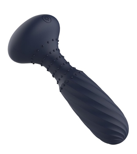 Dreamtoys - Titan 旋轉式震動扭紋後庭塞 連遙控器 - 藍色 照片