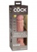 King Cock - 8" Elite 震動仿真陰莖 - 肉色 照片-9