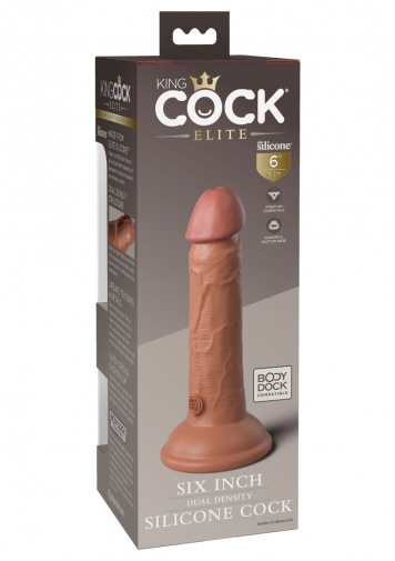 King Cock - 6" Elite 仿真阴茎 - 焦糖色 照片