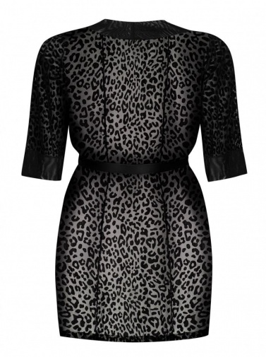 Obsessive - Jagueria Peignoir - Black - 4XL/5XL photo