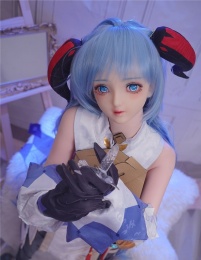 Amaya Anime Fantasy Realistic Sex Doll, Blue Hair, Ultra Soft TPE 145 cm (4'8 ft) photo