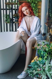 Mira European Realistic Sex Doll, Red Hair, Ultra Soft Silicone 172 cm (5’6 ft)  photo