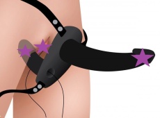 Strap U - Power Pegger Vibro Double Strap-On - Black photo
