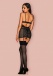 Obsessive - Basitta Chemise & Thong - Black - S/M photo-4