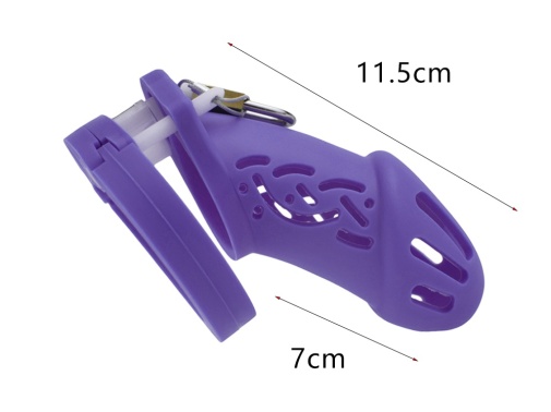 FAAK - Silicone Chastity Cage 113 - Purple photo