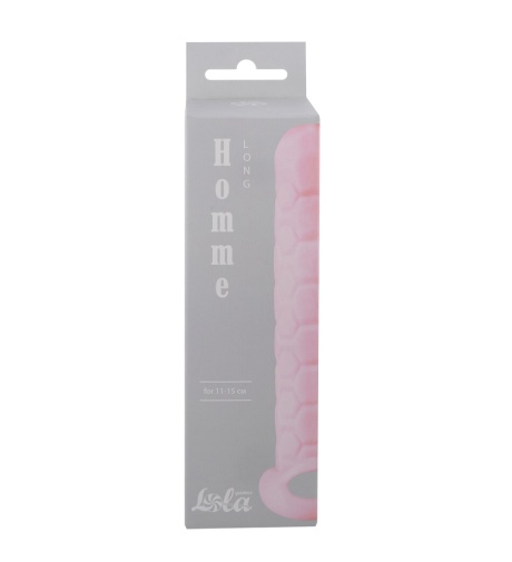 Lola Games - Homme Long 长型带纹路阴茎套 中码 - 粉红色 照片