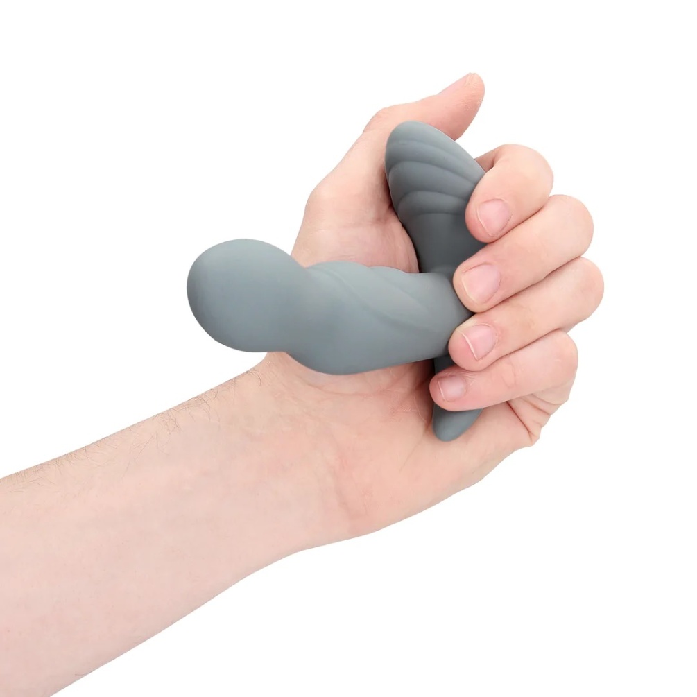 This rotation prostate stimulator with remote control is des... Loveline - Rotating Prostate Stimulator - Gotham Grey photo-2