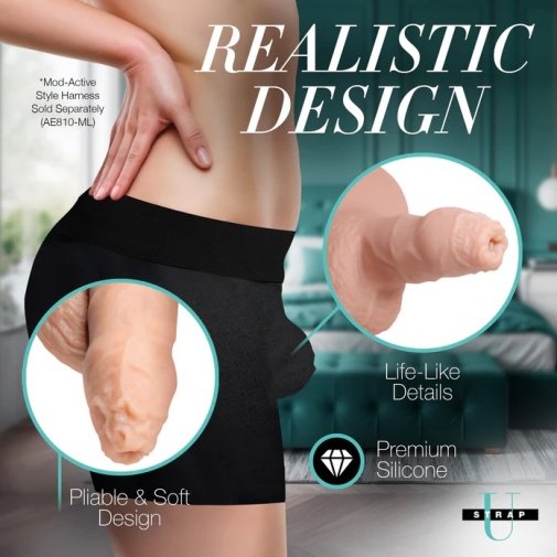 Strap U - 5.1" Uncut Packer Dildo - Light 照片