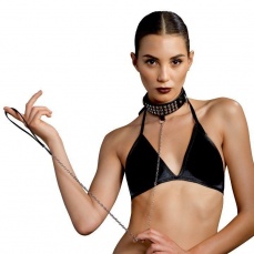 Leg Avenue - Bondage Collar and Leash - Black photo