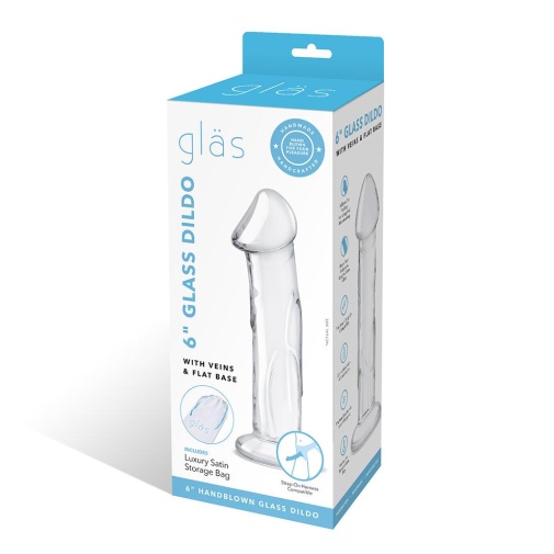 Glas - 6” 逼真靜脈彷真假陽具 照片