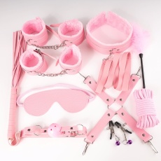 MT - Bondage Set 11pcs w Fluff - Pink photo