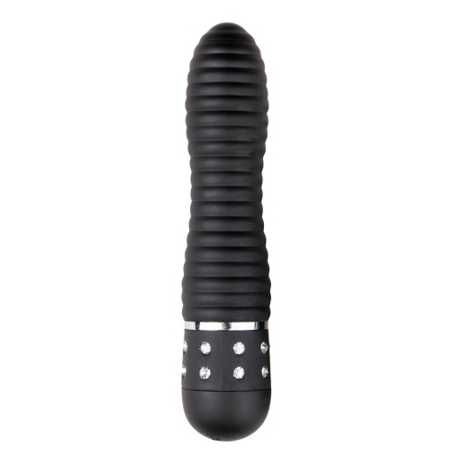 Easytoys - Diamond Ribbed Mini Vibrator - Black photo