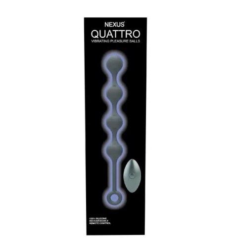 Nexus - Quattro 充电式震动后庭串珠连遥控器 - 黑色 照片