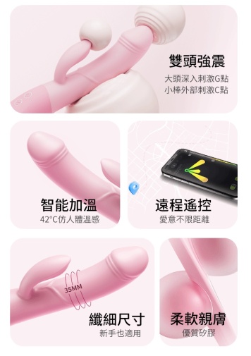 Erocome - Carter Smart Heating APP Vibrator - Pink photo