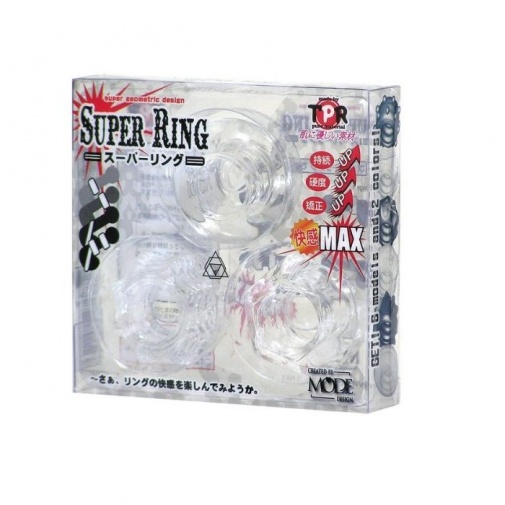 Mode Design - Super Ring 齿轮状阴茎环 - 透明 照片