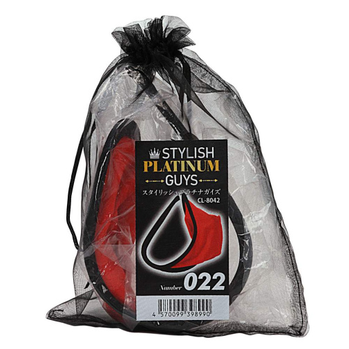 NPG - Platinum #022 Male C-String - Red/Black photo