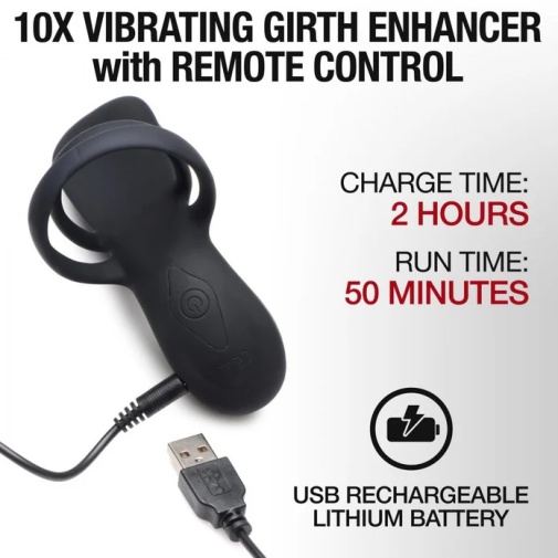 Trinity Vibes - Vibro Girth Enhancer - Black photo