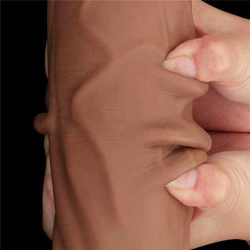 Lovetoy - 12" Sliding Skin Dildo - Brown 照片