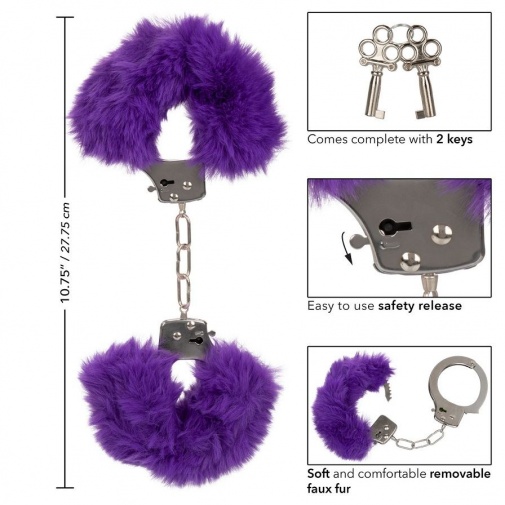 CEN - Ultra Fluffy Furry Cuffs - Purple photo