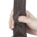 Lovetoy - 9'' Sliding Skin Dual Layer Dong - Brown photo-7