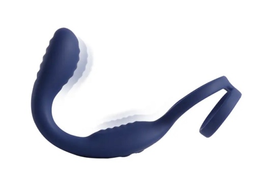 Arosum - VibraDuo Prostate Massager w Ring - Blue photo