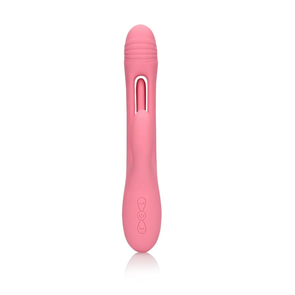 This Flapping G-Spot Rabbit Vibrator is designed for simulta... Loveline - Flapping Rabbit Vibrator - Pink photo-5