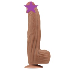 Lovetoy - 12" Sliding Skin Dildo - Brown 照片