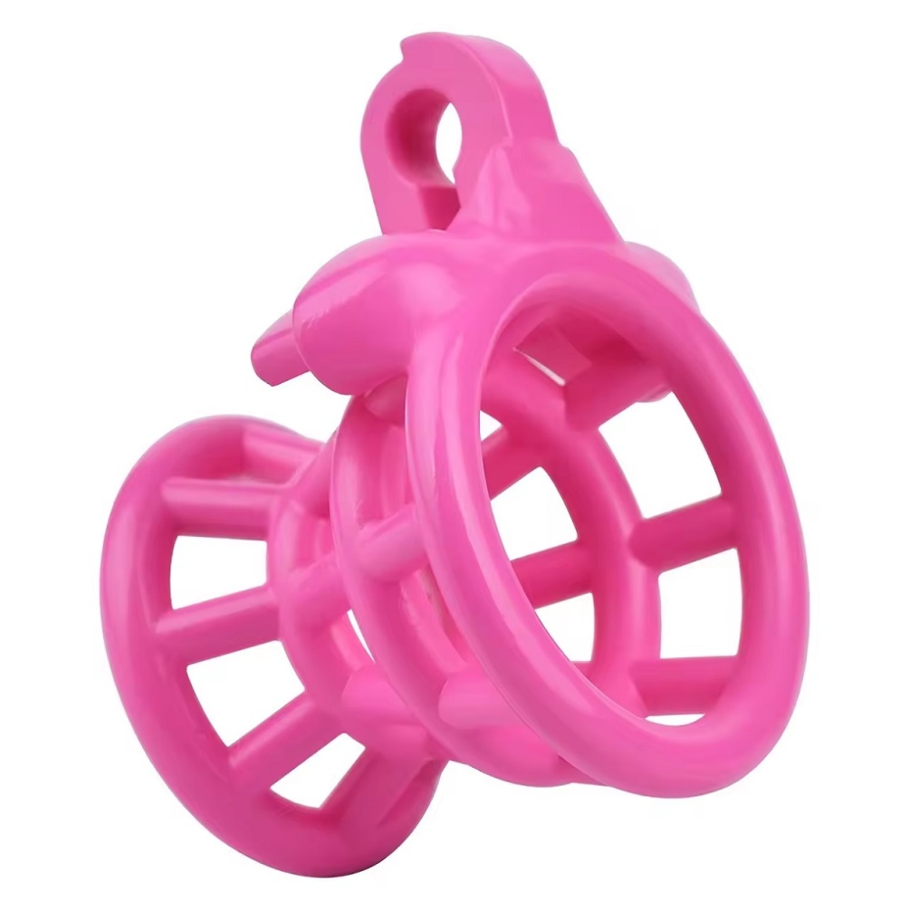 Material: 3D print resin
Size:
A Circular inside diameter: 3... FAAK - Resin Chastity Cage 217 - Pink photo-6