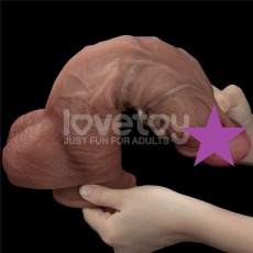 Lovetoy - 10.5" XXL Dual Layered Cock - Brown photo