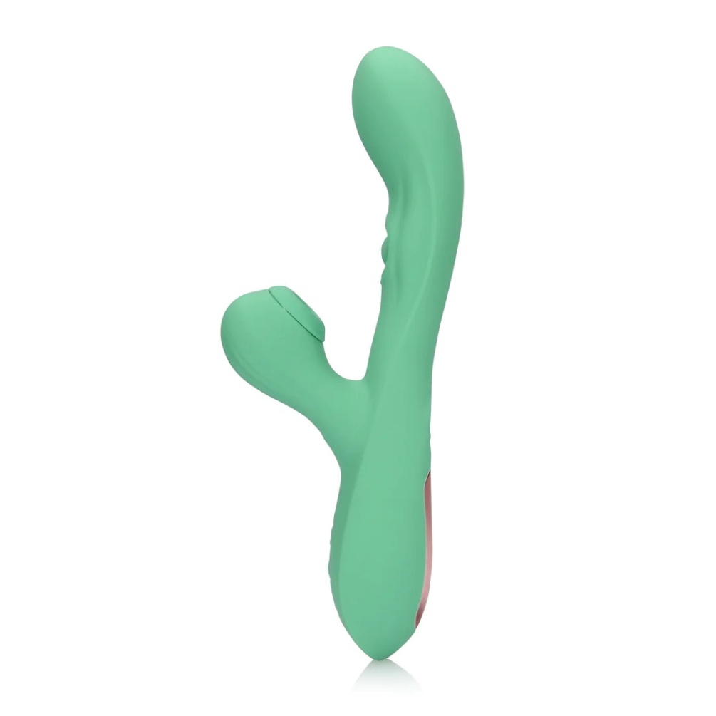 This Pulse Wave and Tongue Flickering Rabbit Vibrator is des... Loveline - Flickering Rabbit Vibrator - Green photo-6