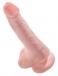 King Cock - 仿真假陽具連睪丸 6'' - 肉色 照片-3