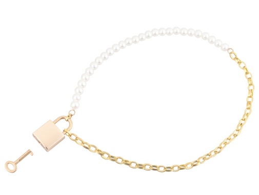 Sex&Mischief - Pearl Day Collar - White/Gold photo