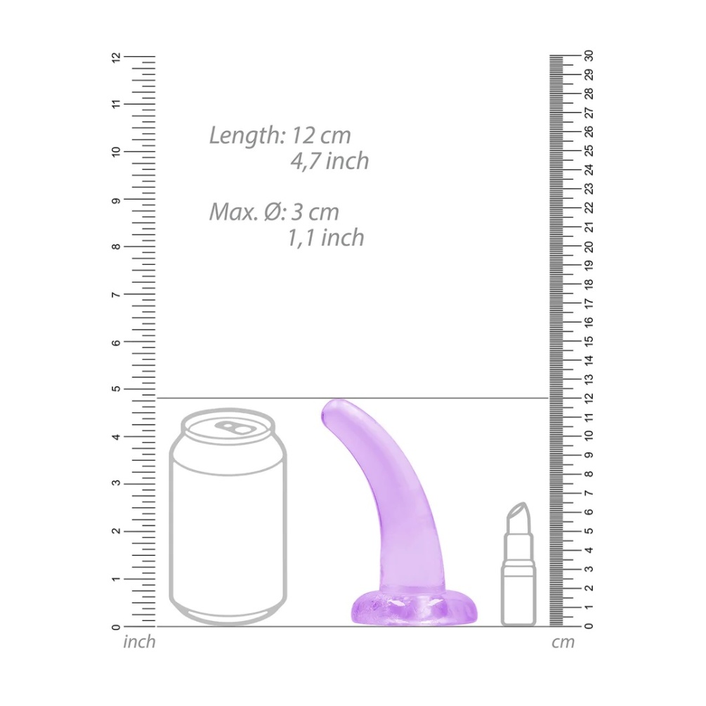 Ready for a CRYSTAL CLEAR orgasm? Reach your finest climax i... RealRock - 5" Non-Realistic Dildo - Purple photo-4