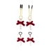 Chisa - Pearl Nipple Clamps - Red photo