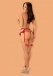 Obsessive - Rubinesa 吊袜带连丁字裤 - 红色 - S/M 照片-4