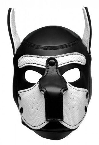 Master Series - Spike Neoprene 犬形頭罩 - 白色 照片