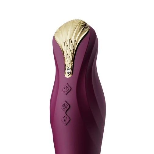 Zalo - King APP Thrusting Vibrator - Velvet Purple photo